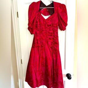Vintage 1980’s Gunne Sax Red Floral Dress